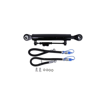 Enlace superior hidráulico Cat. 2-2 con bloque de bloqueo de 22 3/8" a 33 1/2" con 2 mangueras y válvula de retención de 2 vías