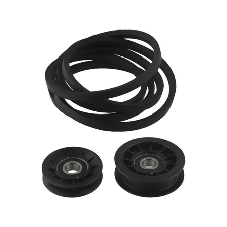 Idler Pulley Kit GX20286 GX20287 With Transmission Drive Belt GX20006 for John Deere Tractor 105 108 125 135 145 - KUDUPARTS