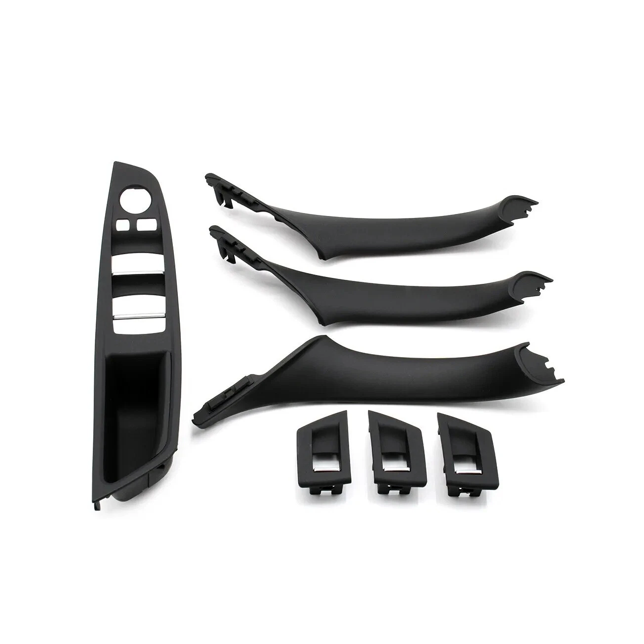Inner Door Panel Handle Pull Trim Cover Set 51417225873 for BMW 520i 525i 528i 530i 535i 535d 2.0L L4 2.5L 3.0L L6 2010-2016
