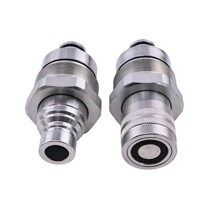 Male & Female Flat Face Coupler Kit 47396760 47396761 for New Holland C227 C232 C237 C238 L213 L215 L216 L218 L220 L221 L223 L225 L228 L230 L234 - KUDUPARTS
