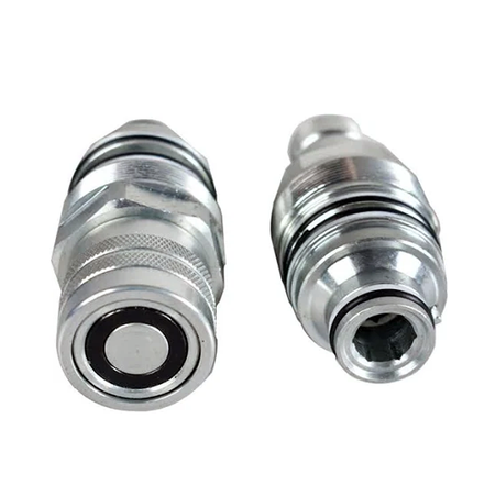 Male & Female Flat Face Coupler Kit 84390117 84390118 for CASE SV185 TV380 SV250 SR130 SV300 SR150 TR270 - KUDUPARTS