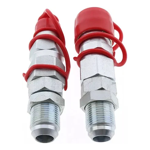 Male & Female Flat Face Coupler Kit AT312876 KV11305 for John Deere 110 210 310 315 320 410 310G 318D 324J 710J - KUDUPARTS