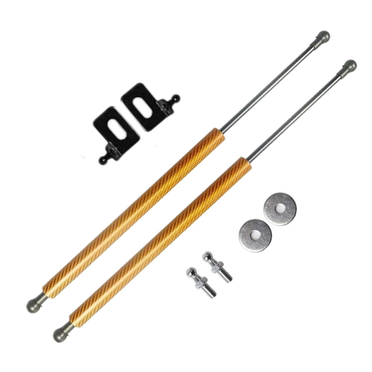 Matt Black Bonnet Hood Lift Support Damper Kit DAMPE039 for 1996-2000 Honda 3D 4D Civic EK3 EK4 EK9 - KUDUPARTS