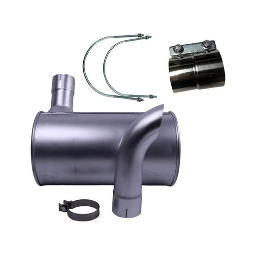 Muffler 6738-11-5510 with Clamp and 2Pcs U-Bolt for Komatsu Engine 6D102 Excavator PC200-7 PC220-7 PC210-7 PC240-7 PC228-3 PC230-7 PW180-7 - KUDUPARTS