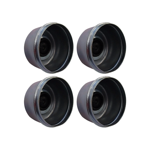 OD 2.72" 4 Pcs Grease Cap With Rubber Plug 21-43-1 for Trailer Axles E-Z Lube Spindle - KUDUPARTS