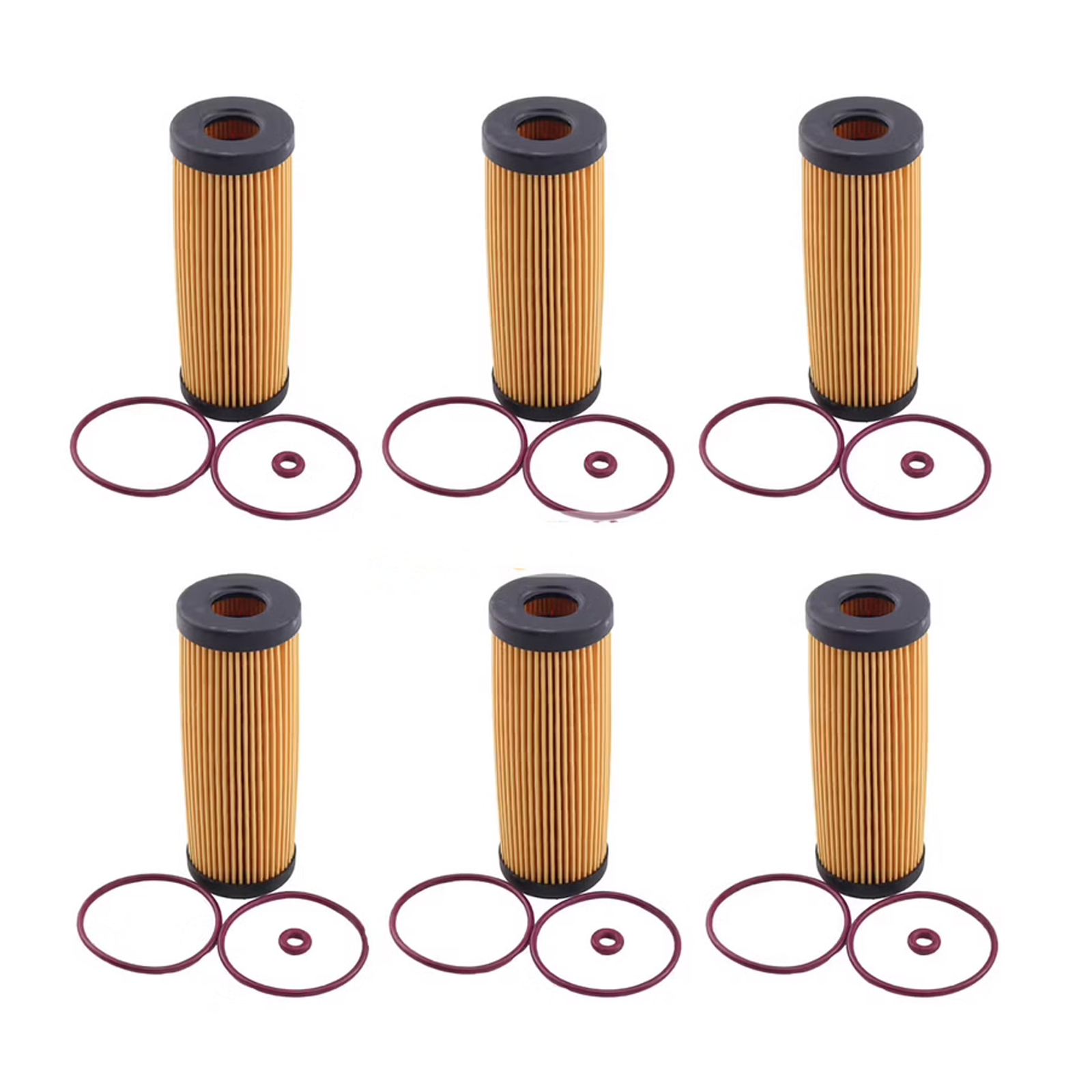 6 Pieces Oil Filter FT4Z-6731-A KU2Z-6731-A for Ford Edge F-150 Fusion Lincoln Continental MKX MKZ Nautilus 2015-2019 - KUDUPARTS