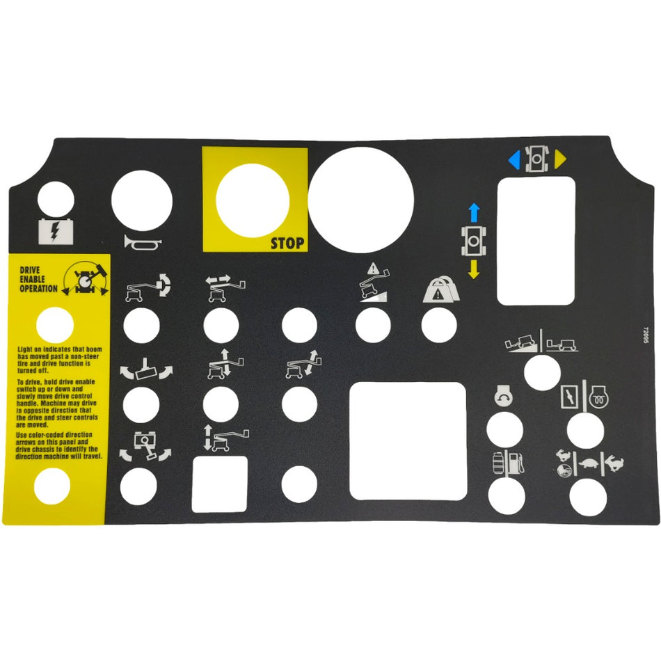 Platform Control Panel Decal 72095GT 72095 for Genie Boom Lift Z-34/22 IC