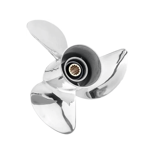 Polished Stainless Steel Outboard Propeller 663-45976-00 for Yamaha Engine 25-60HP - KUDUPARTS
