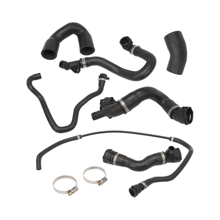 Radiator Coolant Water Hose Pipe Kit 17127564480 11537516414 11537521049 for BMW E90 128i 328i 07-11 N51 - KUDUPARTS