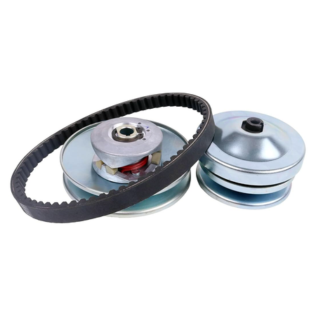 Rear Clutch Drive Pulley and Belt for Coleman Go Kart KT196 CK196 196cc Torque Converter - KUDUPARTS
