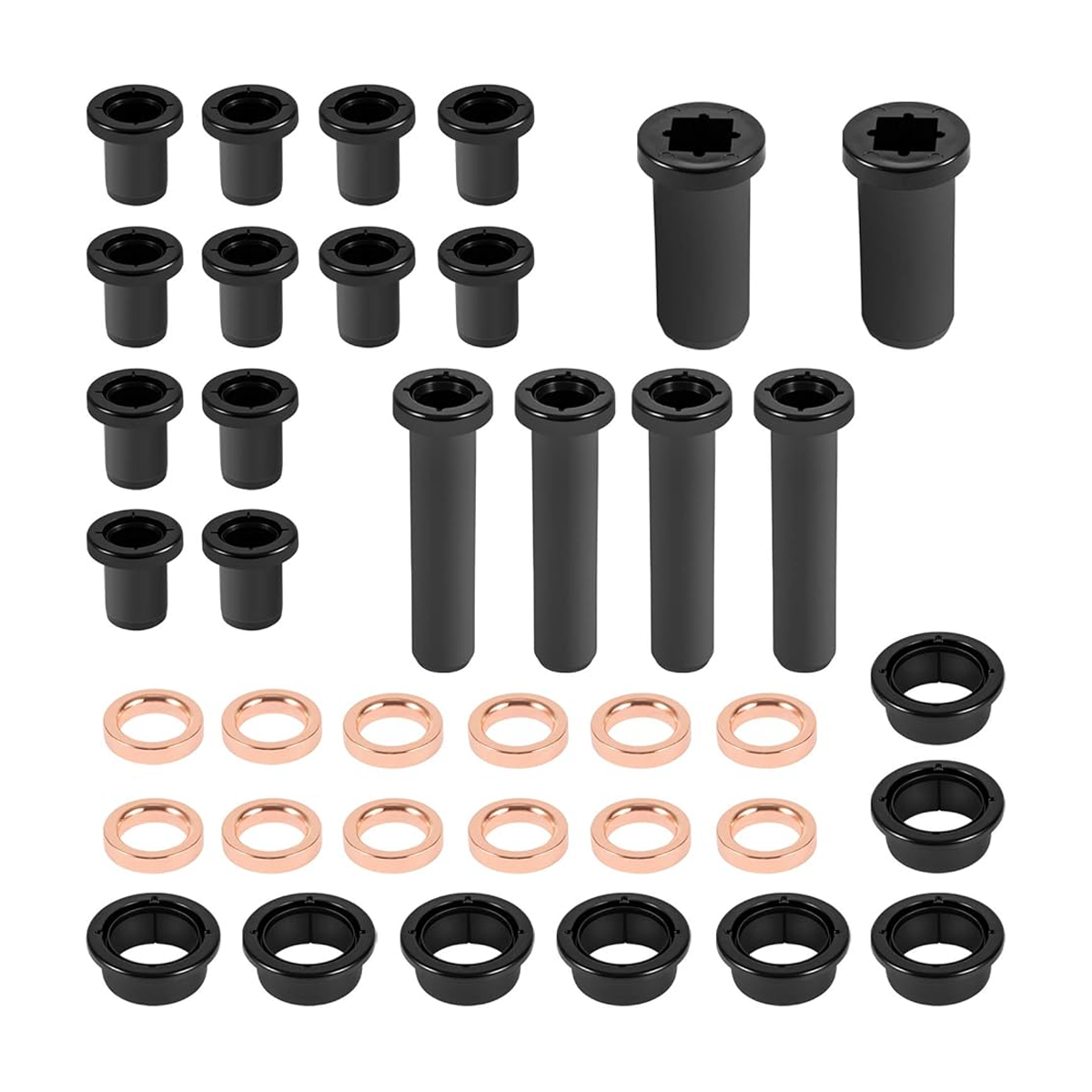Kit de bagues de bras triangulaires de suspension arrière, bagues longues, inférieures et courtes, tubes stabilisateurs, jeu d'entretoises pour Polaris Sportsman 500 RSE 400 4x4 700