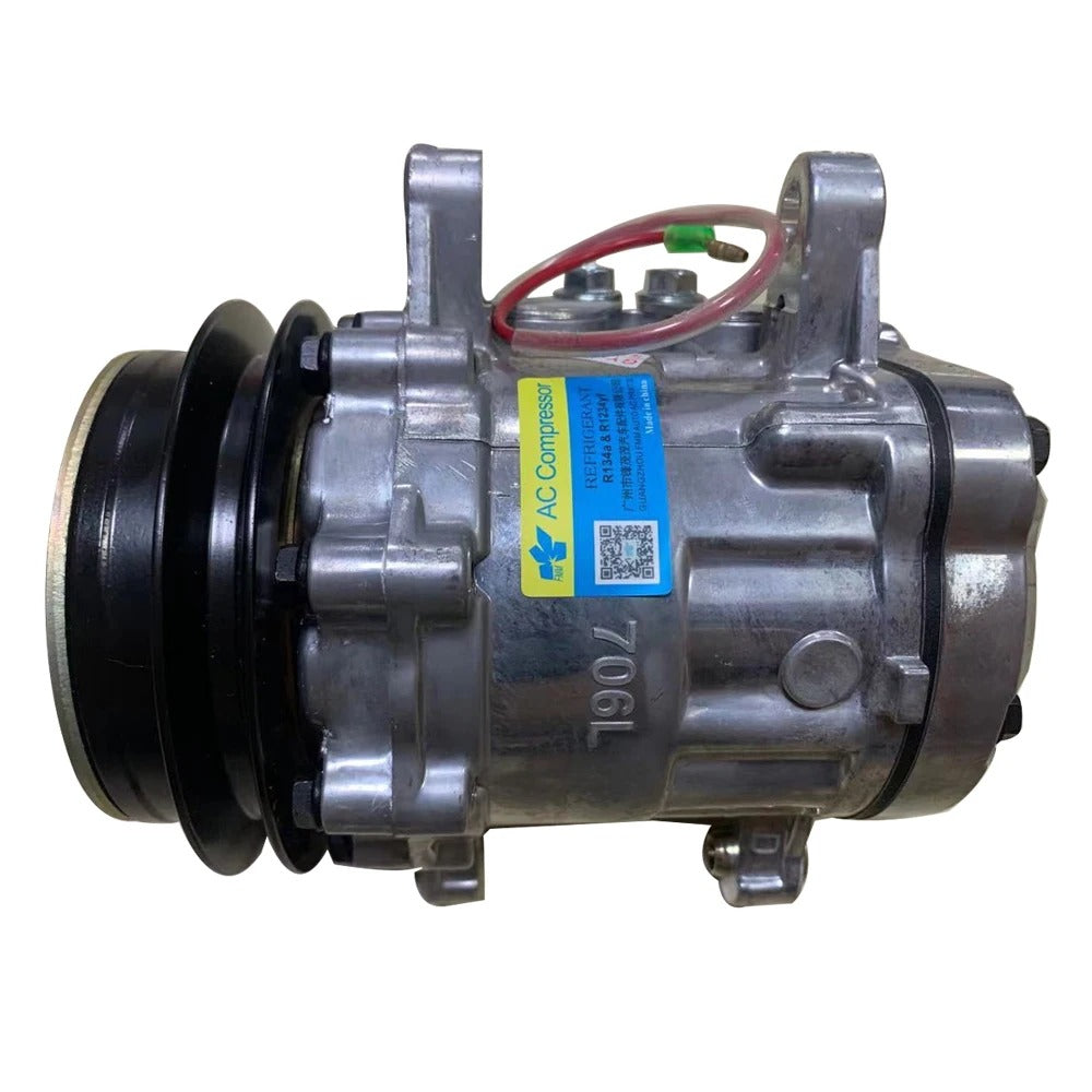 SD7B10 12V A/C Compressor 172B11-18100 for Yanmar Excavator VIO80 VIO82 VIO33 SV100-2B SV100-2A VIO80-1A