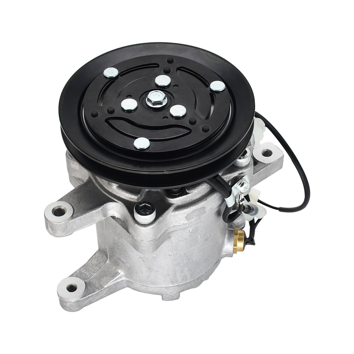 SV07E A/C Compressor 447280-3080 for Kubota Tractor M126 M135 M6 Tractor With 6 Groove Pulley - KUDUPARTS