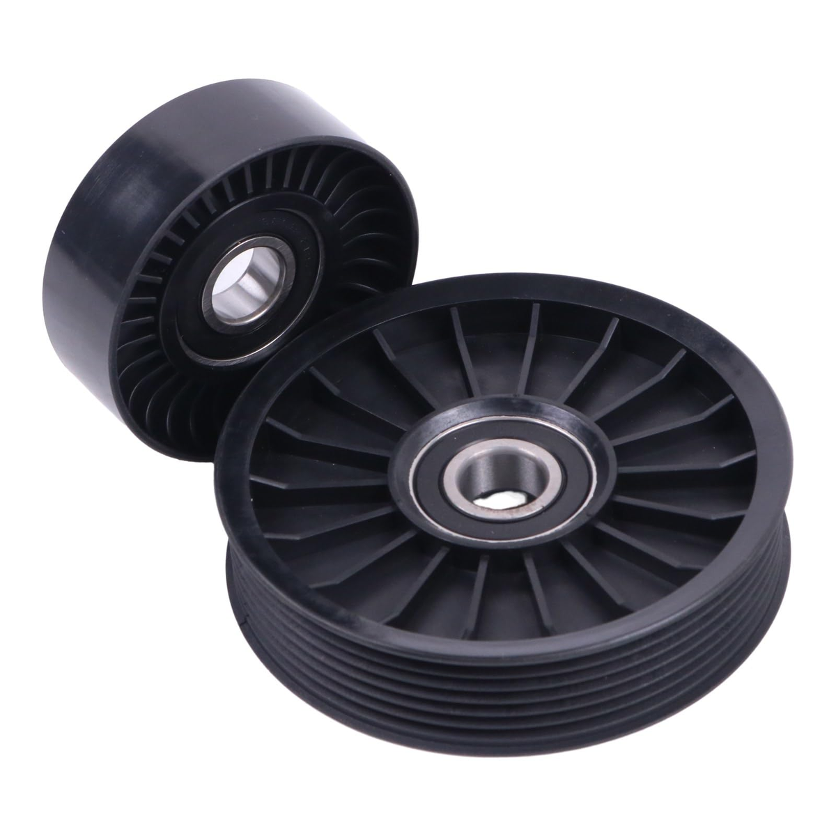Serpentine Belt Idler Pulley Set 864625T 807757T for Mercruiser V6 V8 Engine - KUDUPARTS