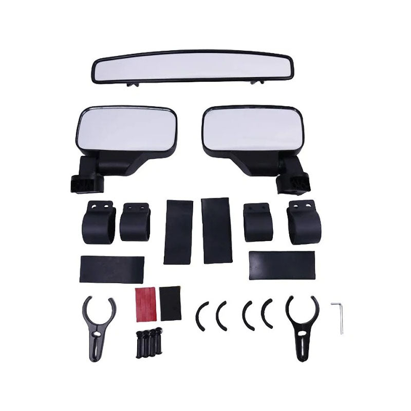 Side & Center Rear View Mirror FTVMI017 FTVMI012 for Can Am Commander Honda Talon 1000R 1000X UTV - KUDUPARTS