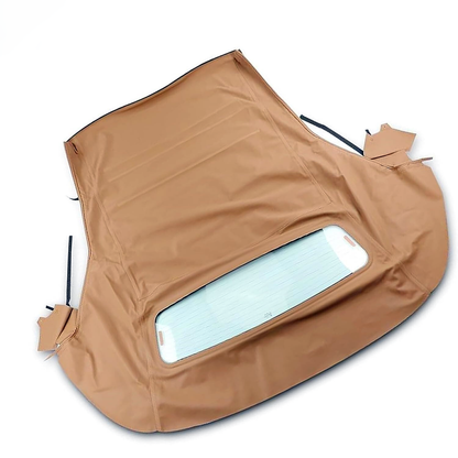 Capote souple beige décapotable avec lunette arrière en verre homologuée DOT FOR05-565 pour Ford Mustang 2005-2014