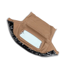 Capote souple beige décapotable avec lunette arrière en verre homologuée DOT MA133-2993T pour Mazda Miata 1990-2005
