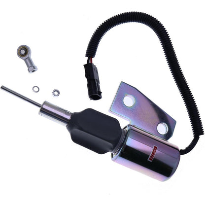 24V Shutoff Solenoid 6732-82-9110 for Komatsu Excavator PC150LC-6 PC150LC-6K PC150-6 - KUDUPARTS