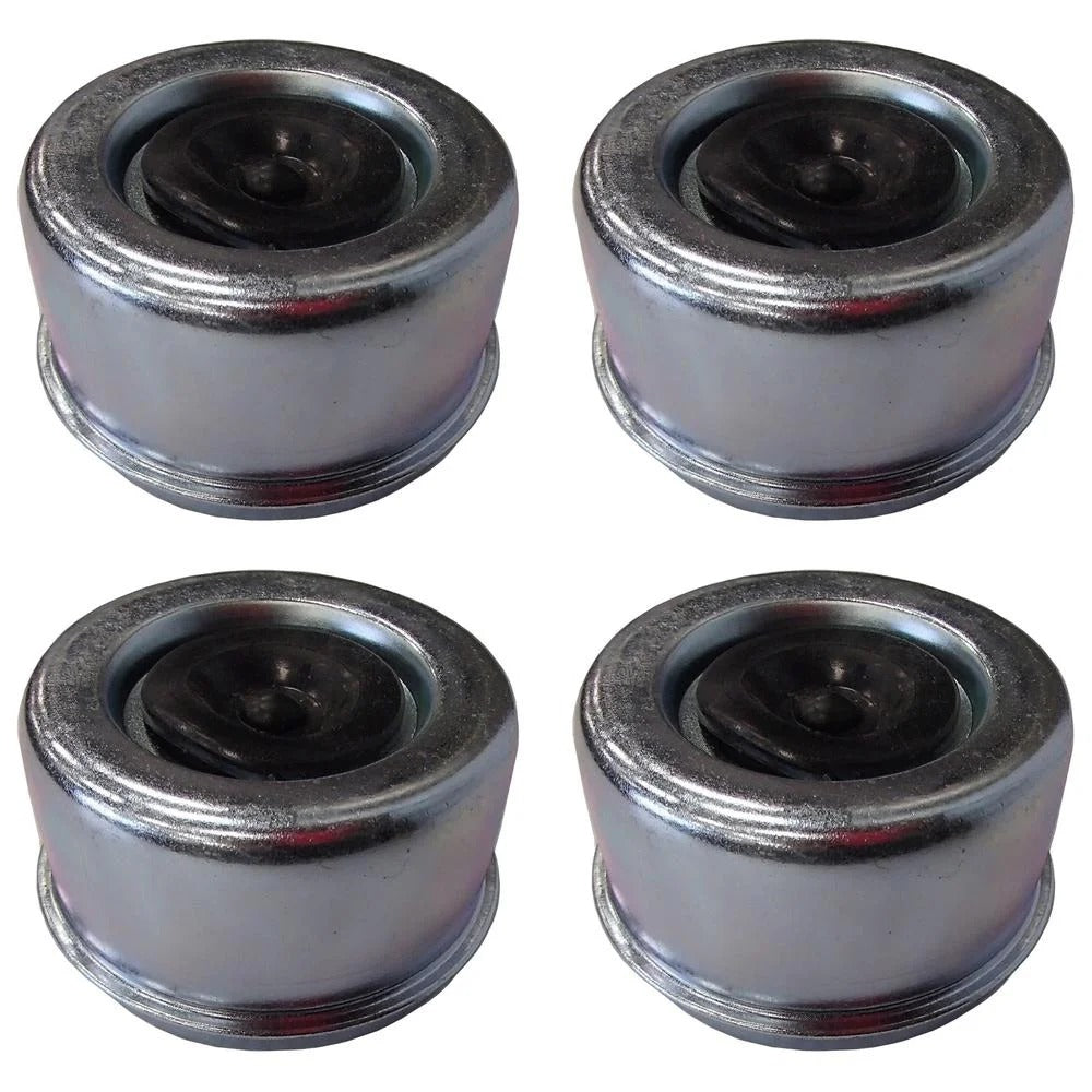 OD 2.72" 4 Pcs Grease Cap With Rubber Plug 21-43-1 for Trailer Axles E-Z Lube Spindle - KUDUPARTS