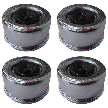 OD 2.72" 4 Pcs Grease Cap With Rubber Plug 21-43-1 for Trailer Axles E-Z Lube Spindle - KUDUPARTS