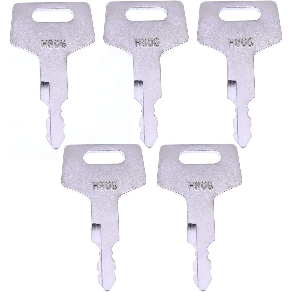 For Hitachi Takeuchi Case New Holland Gehl Heavy Equipment Ignition Key H806 - KUDUPARTS