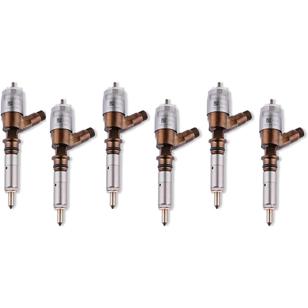 6 Pcs Fuel Injector 321-0990 for Caterpillar CAT Engine C6.6 Wheel Tractor 613G - KUDUPARTS