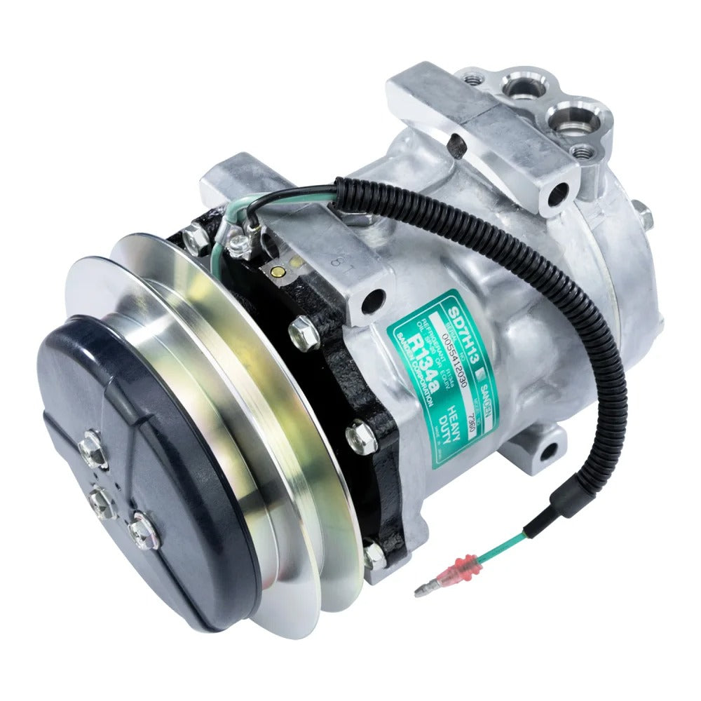 Compresor de aire acondicionado SD5H11 47741863 84321962 para cargadora compacta New Holland L218 L220 CASE SR175 SV185