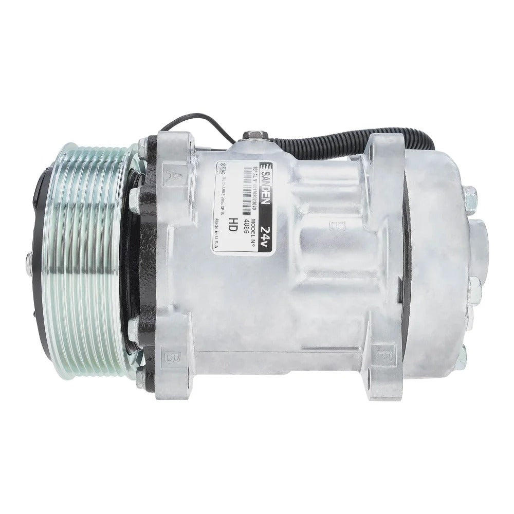 24V 8PK 7H15 Aftermarket Sanden 8085 A/C Compressor - KUDUPARTS