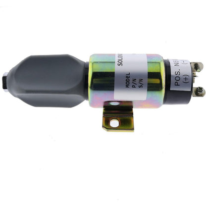 Fuel Shutoff Solenoid 1751-12E7U1B1S5A for Cummins Caterpillar CAT Excavator E70B E320 - KUDUPARTS