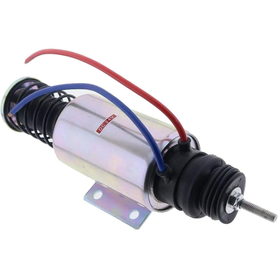 24V Shutdown Solenoid 98423938 for New Holland Loader FR130 FR130.2 FR160 FR160.2 FR220 - KUDUPARTS