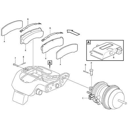 Brake Pad Kit 15183699 for Volvo A25D A25E A25F A25F/G A30D A30E A30F A30F/G A35D A35E A35F A35F/G A40D A40E A40F A40F FS A40F/G T450D - KUDUPARTS