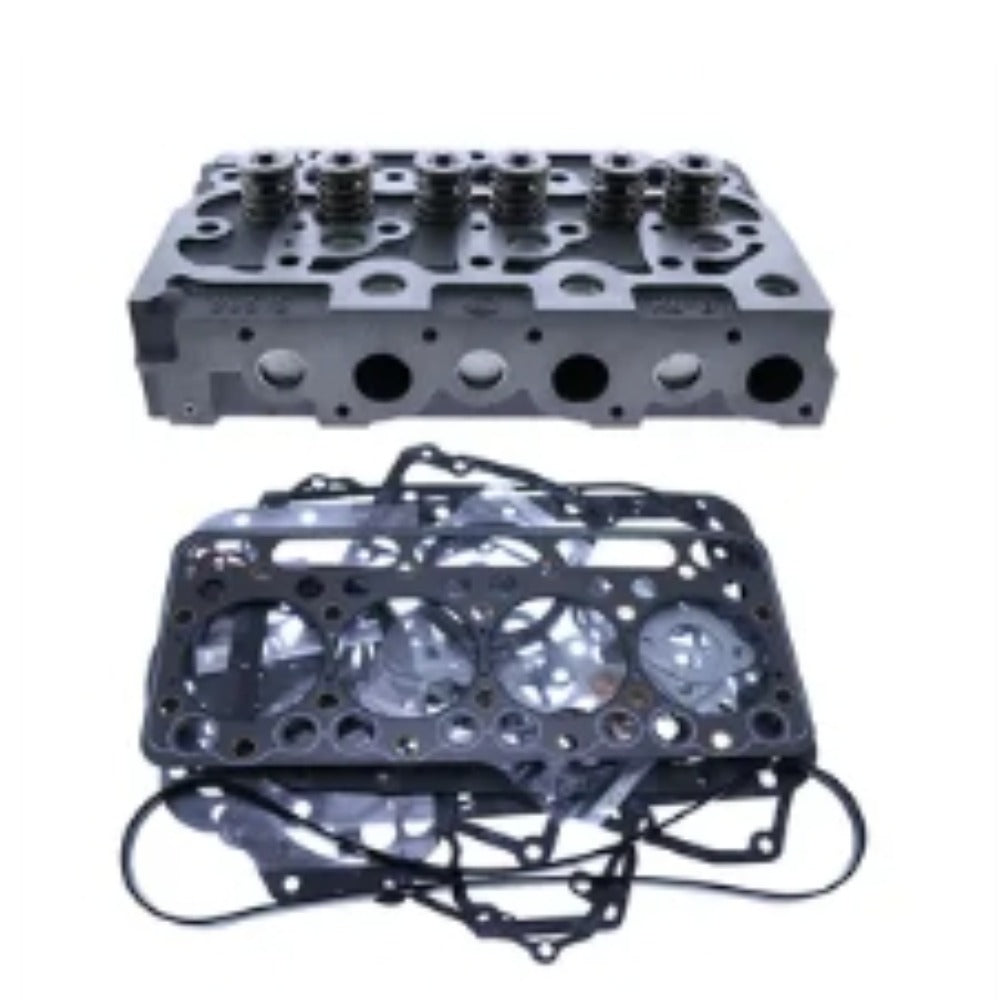D1402 Engine Complete Cylinder Head with Full Gasket Kit for Kubota KH-66 KH-91 KH-91H Scat Trak 1000HD Mustang 342 New Holland L454 L455 - KUDUPARTS