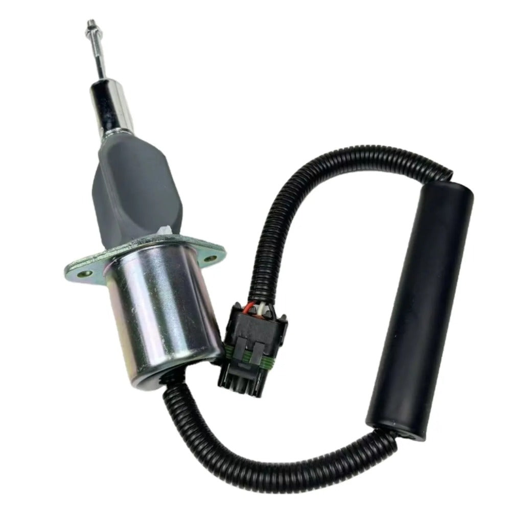 1755ES RE504223 Fuel Shutoff Solenoid for John Deere 8.1L PowerTech Engine 762B 6076AFM 6076 6076AFM30 - KUDUPARTS