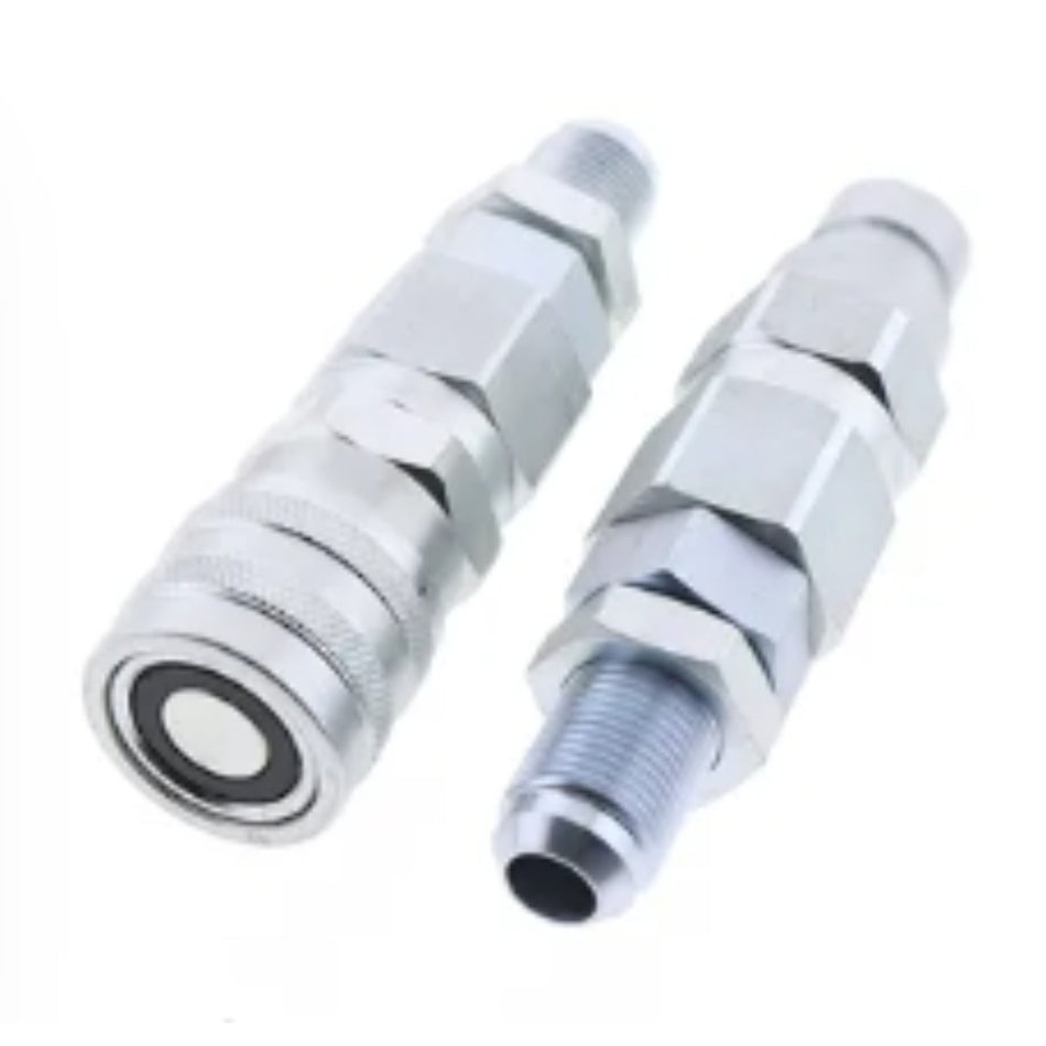 #10 JIC Thread 1/2" Flat Face Hydraulic Quick Connect Coupler for New Holland LS140 LS150 LS160 LS170 LS180 LS185 LS190