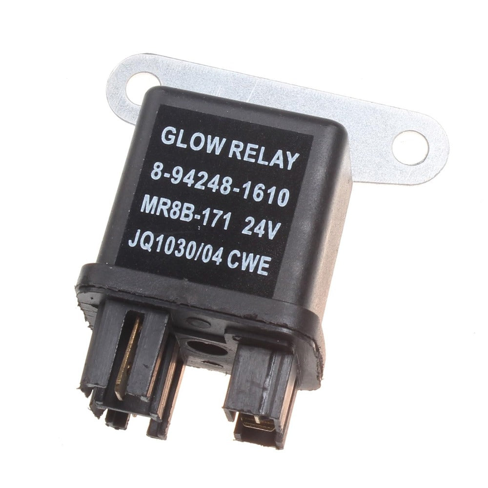 24V Glow Plug Relay 8942481610 for Isuzu Engine C240 4JJ1 Hitachi Excavator EX35U EX27U EX50U - KUDUPARTS