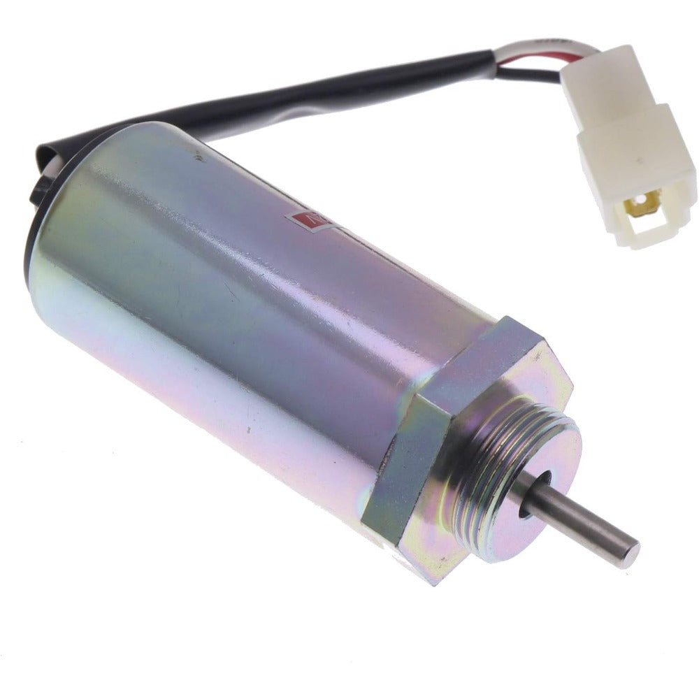 12V Fuel Shutoff Solenoid 8973295680 for Isuzu Engine Hitachi Excavator EX27U EX30U EX35U EX40U EX50U ZX27U ZX30U ZX35U ZX40U ZX50U - KUDUPARTS