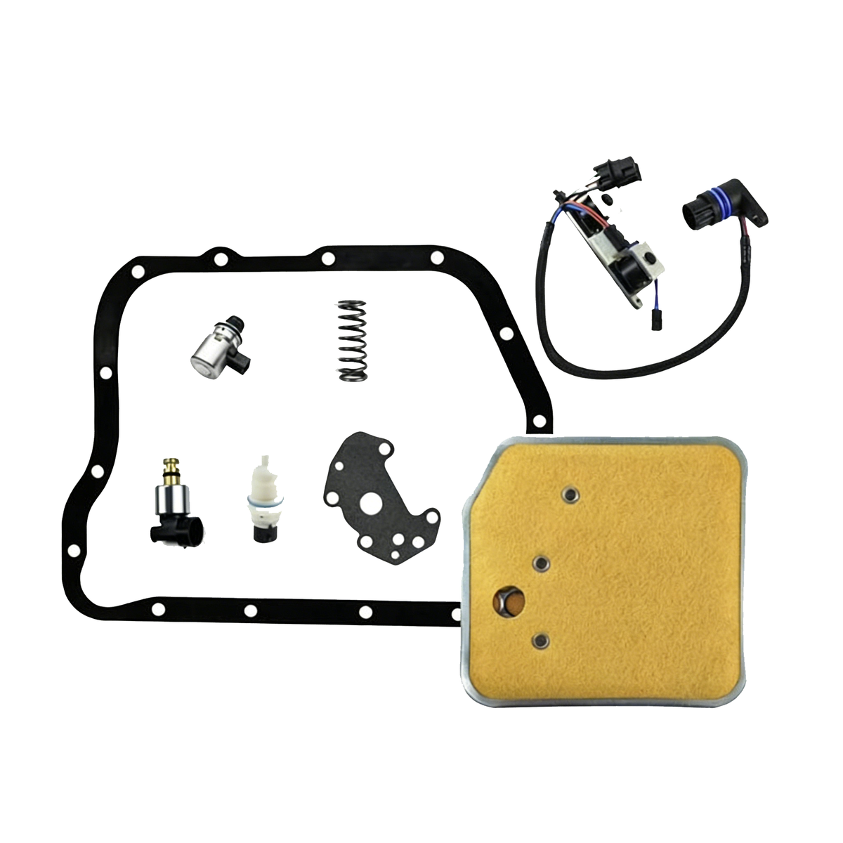 A518 A618 46RH 46RE 47RE 47RH Transmission Solenoid & Transducer Sensor Filter Spring Set for Dodge Jeep 1998-1999 - KUDUPARTS