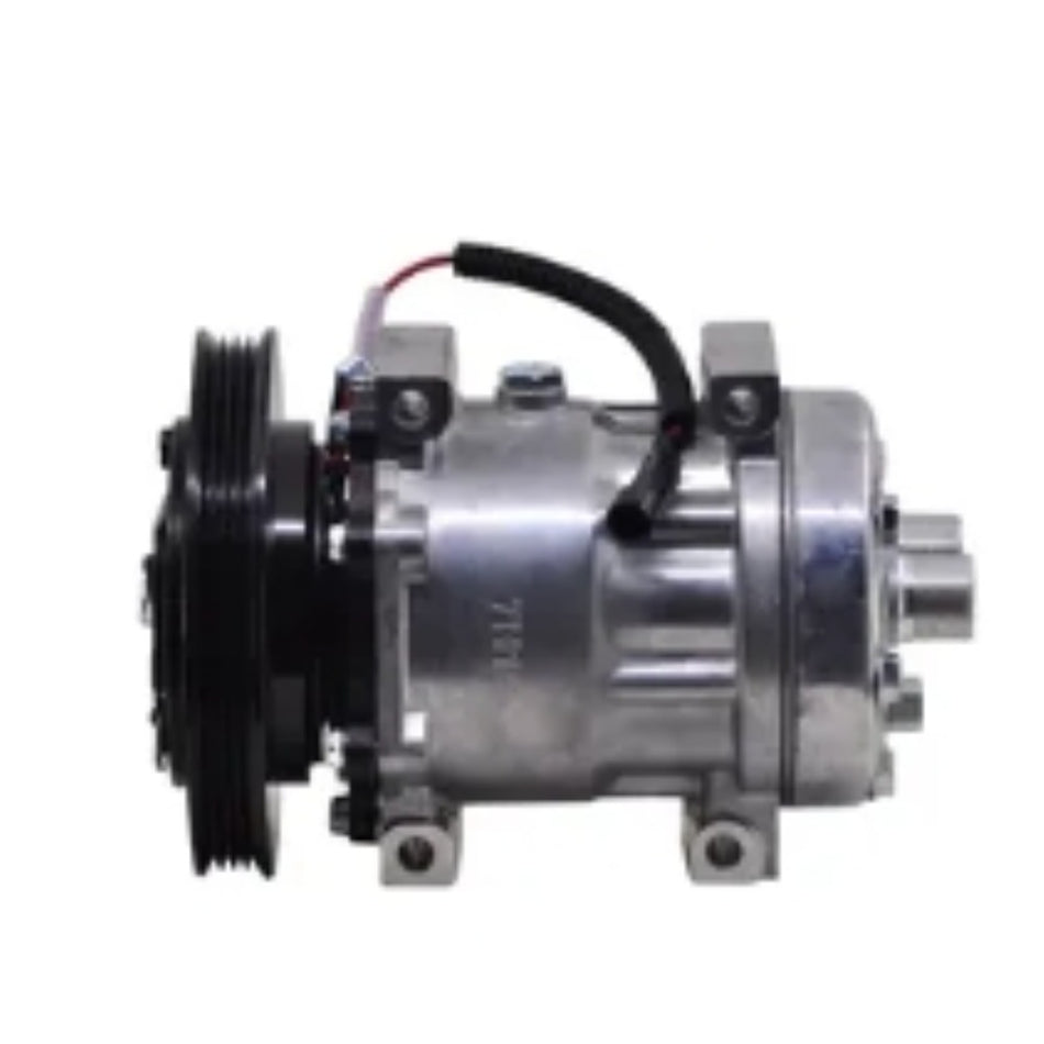 12V SD7H15 A/C Compressor 4105 47693200 84356660 for New Holland Loader W50C W60C W70C W80C U80C B110C B95C - KUDUPARTS