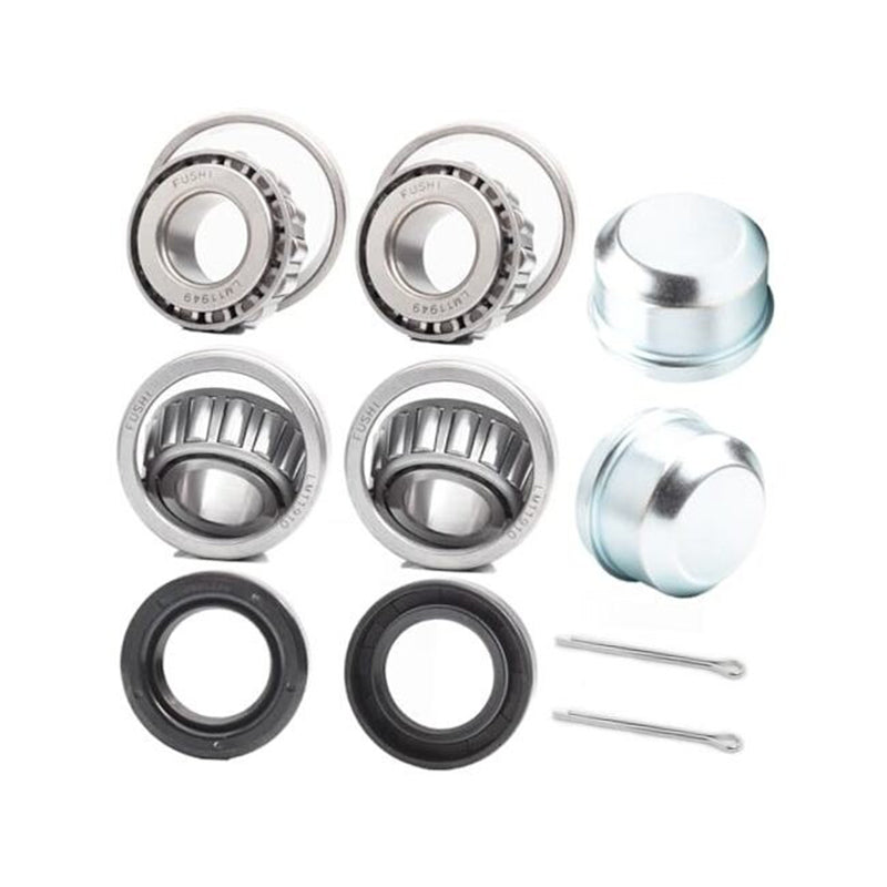 2 Set Seal & Bearing Kit LM-11949 LM-11910 84389TC for 3/4'' Axles Trailer Wheel Hub - KUDUPARTS