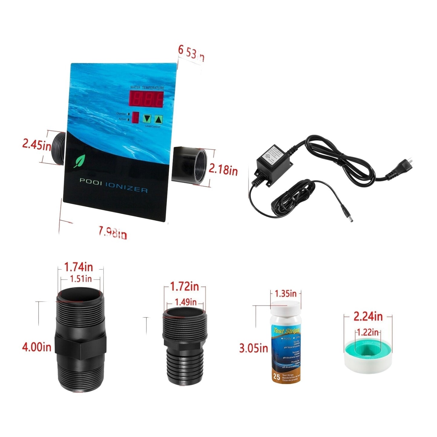 Système complet d'entretien et de désinfection des piscines hors sol avec ioniseur, outil 444301 pour moteur Detroit série 60 et spas.