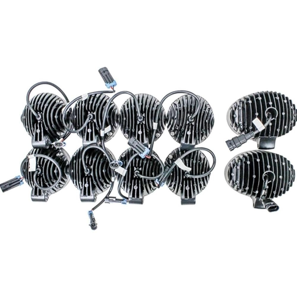 Oval Flood Beam Led Cab Light Kit Fits John Deere R Series R4023,R4030 x10Pcs