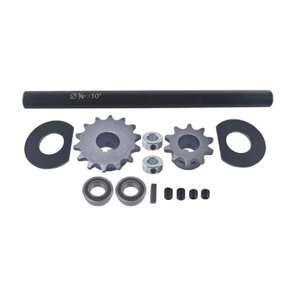 5/8" x 12" Complete Jackshaft Kit for Go Kart Cart / Mini Bike With 400 410 420 Chains
