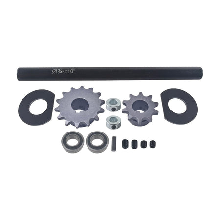 5/8" x 12" Complete Jackshaft Kit for Go Kart Cart / Mini Bike With 400 410 420 Chains - KUDUPARTS