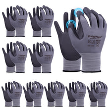 Safety Work Gloves with Nitrile Coated Micro-Foam Grip on Palm Fingers Cut Resistance and Touchscreen - KUDUPARTS