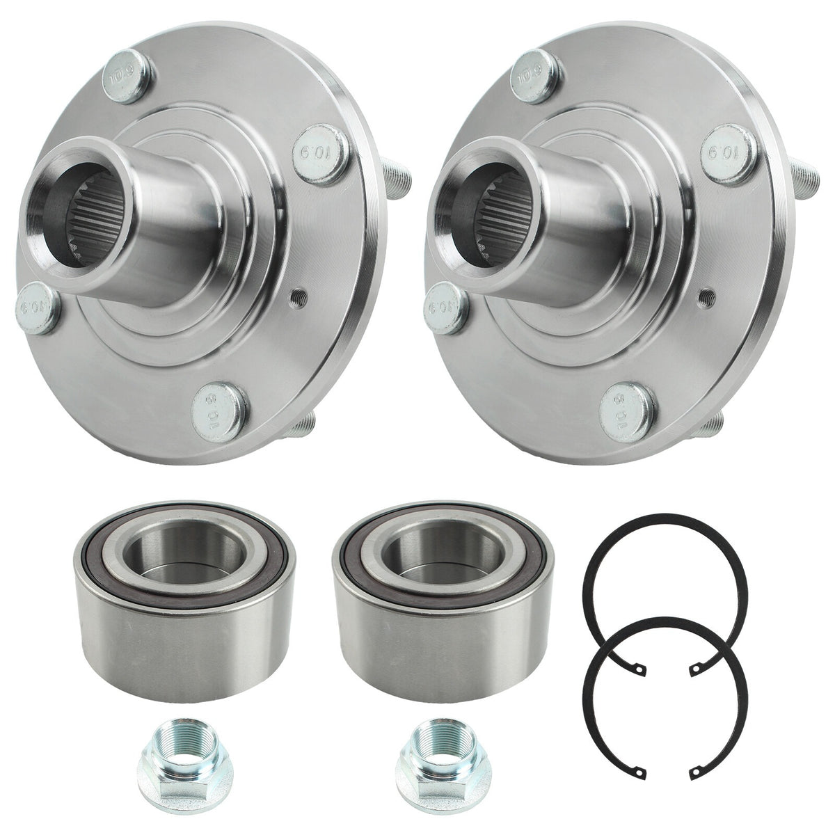 2 Sets Front Wheel Hub Bearing Kit 930-452 510050 NT510050 for Honda Accord - KUDUPARTS