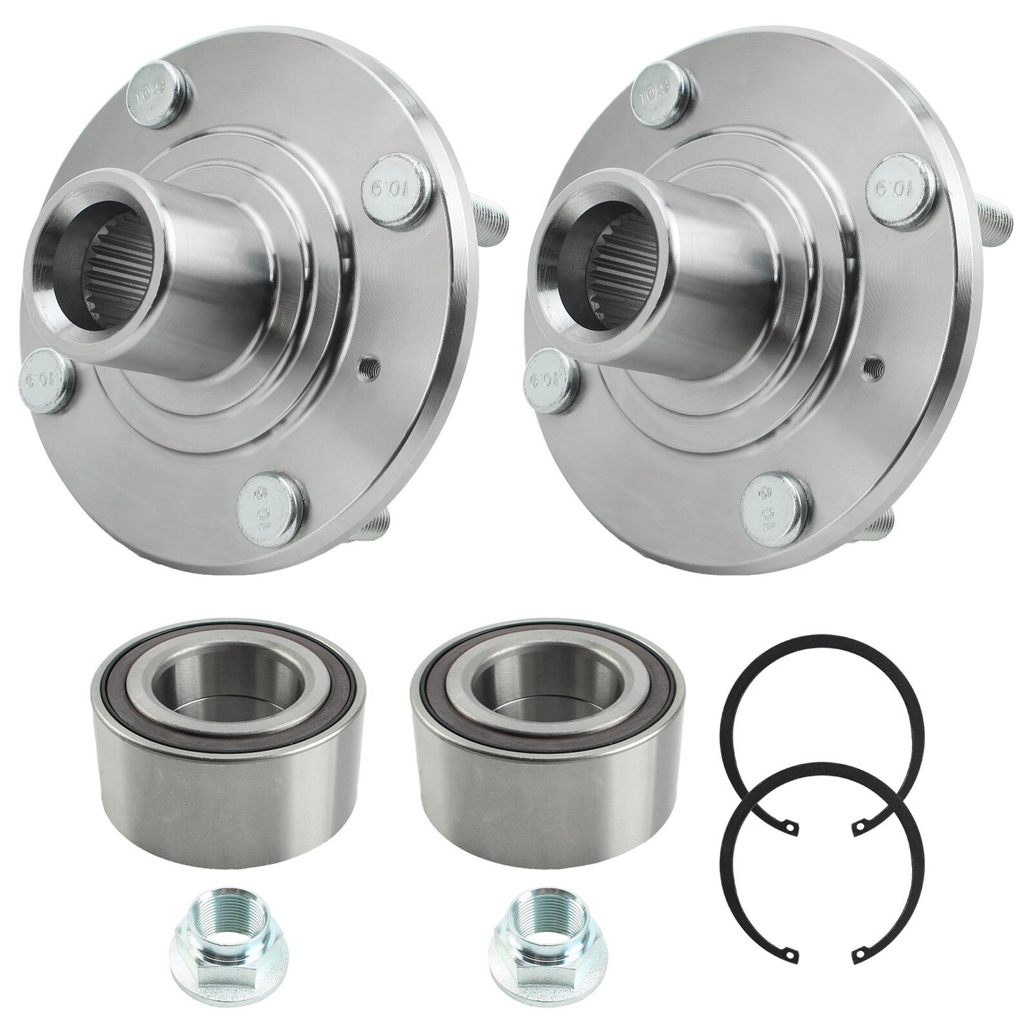 2 Sets Front Wheel Hub Bearing Kit 930-452 510050 NT510050 for Honda Accord