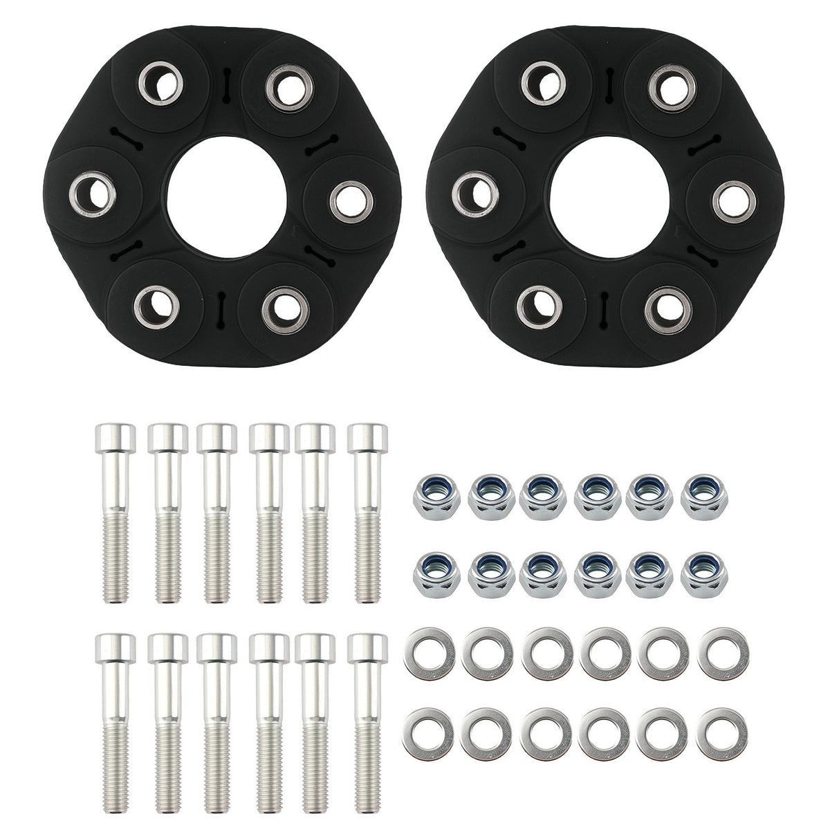 2 Pieces Drive Shaft Flex Disc Kit 1704100115 for Mercedes-Benz C230 C240 C280 C320 C350 CLK320 E280 E300 E320 E350 E430 - KUDUPARTS