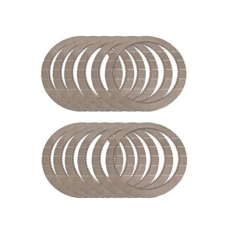 Lot de 12 disques de friction VOE15173187 pour chargeuse sur pneus Volvo L350F et L350H. Référence de remplacement : 15173187, VOE 15173187, VOE15173187. Application : Compatible avec les chargeuses sur pneus Volvo L350F et L350H.