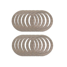 Lot de 12 disques de friction VOE15173187 pour chargeuse sur pneus Volvo L350F et L350H. Référence de remplacement : 15173187, VOE 15173187, VOE15173187. Application : Compatible avec les chargeuses sur pneus Volvo L350F et L350H.