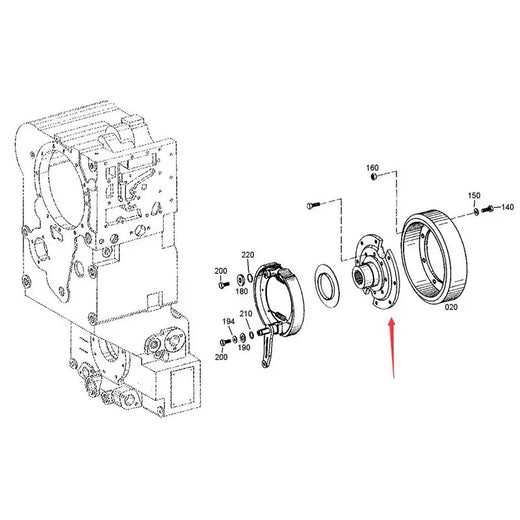 Parking Brake Flange 4644309808 for ZF Transmission Gearbox 4WG180 4WG200 SDLG Wheel Loader LG958L - KUDUPARTS